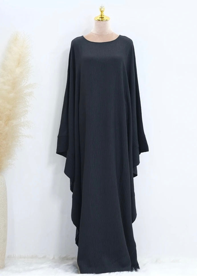 “Linen” crinkle Batwing Kaftan