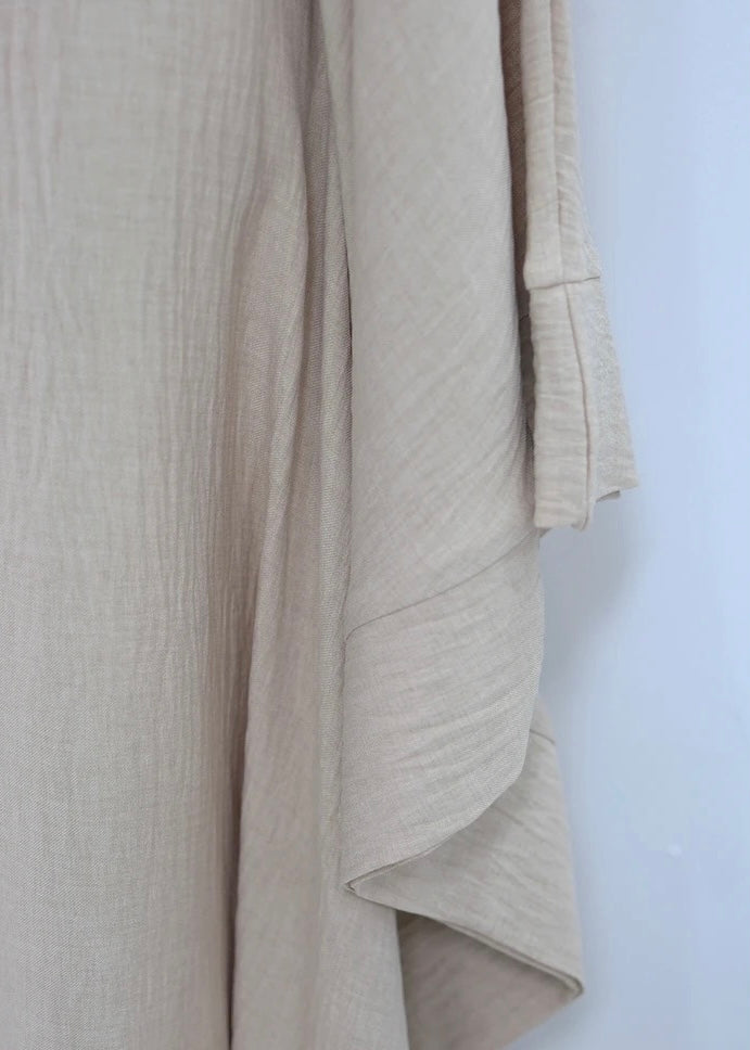 “Linen” crinkle Batwing Kaftan