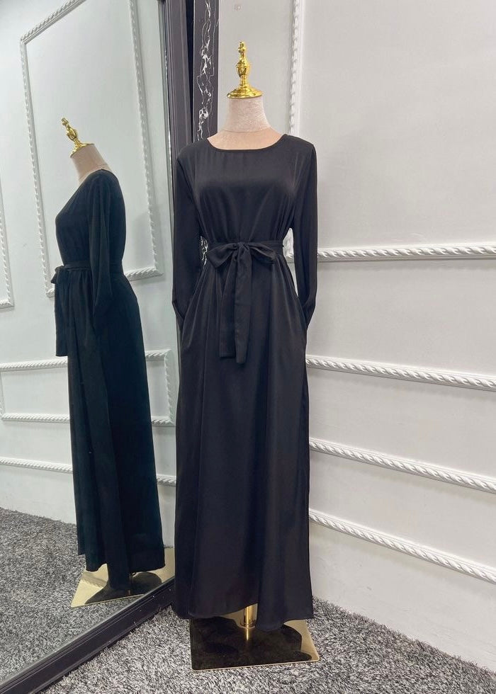 Satin Belt Abaya