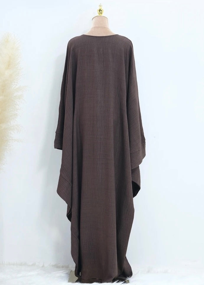 “Linen” crinkle Batwing Kaftan