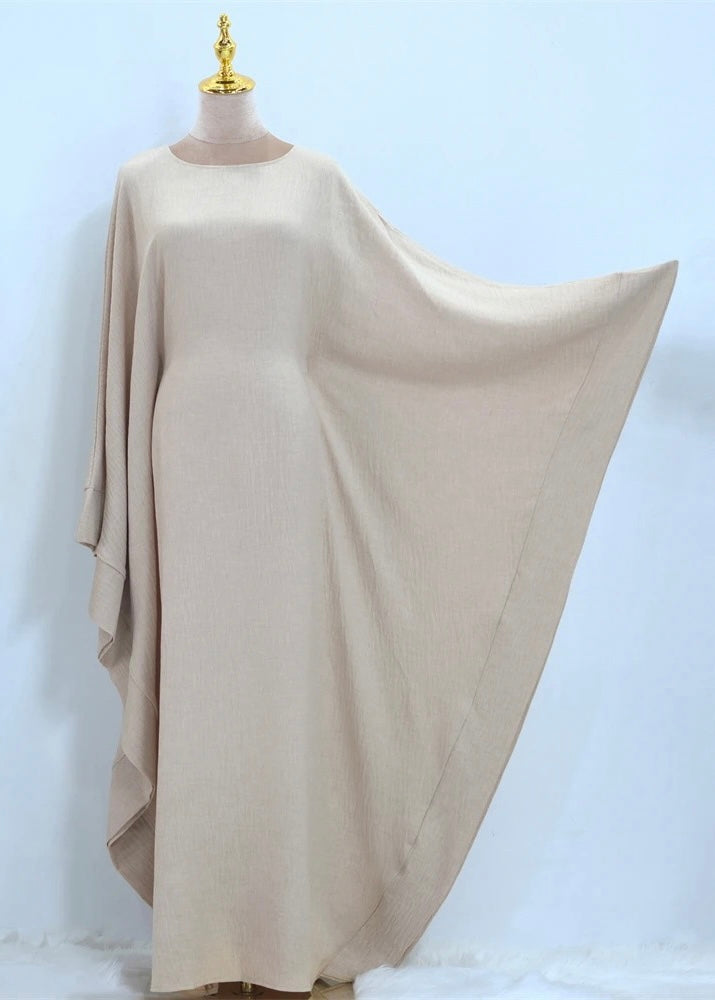 “Linen” crinkle Batwing Kaftan