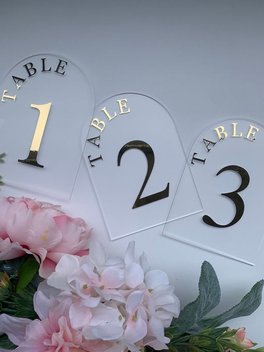 10pc Arch Table Number Display