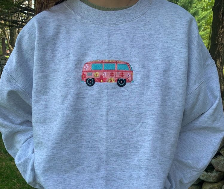 Flower Van Embroidered Sweatshirt