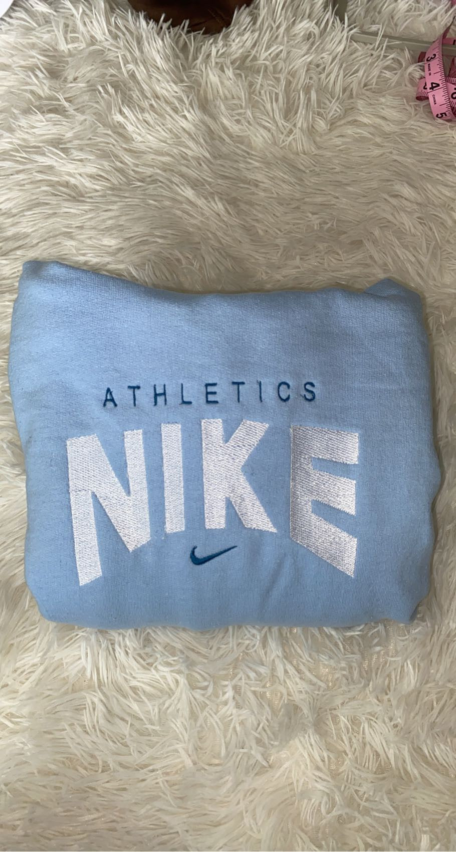 Light Blue Athletic Embroidered Sweatshirt