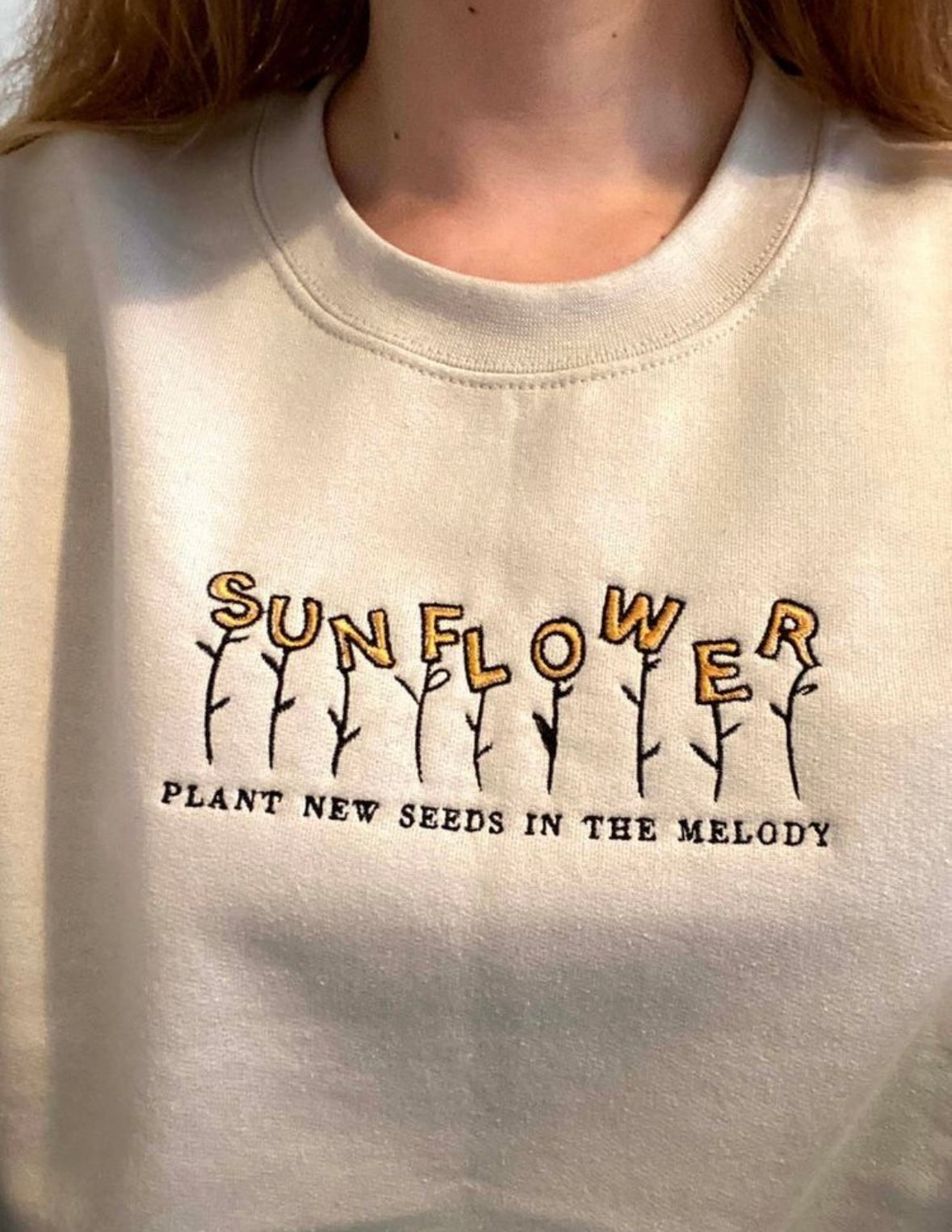 Sunflower Embroidered Sweatshirt