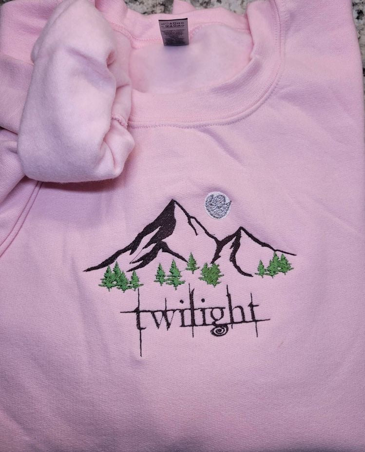 Pink Twilight Embroidered Sweatshirt